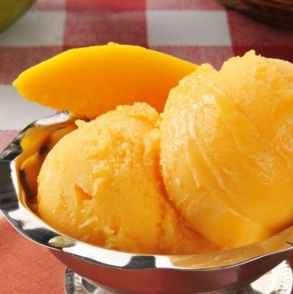 Roasted mango sorbet 