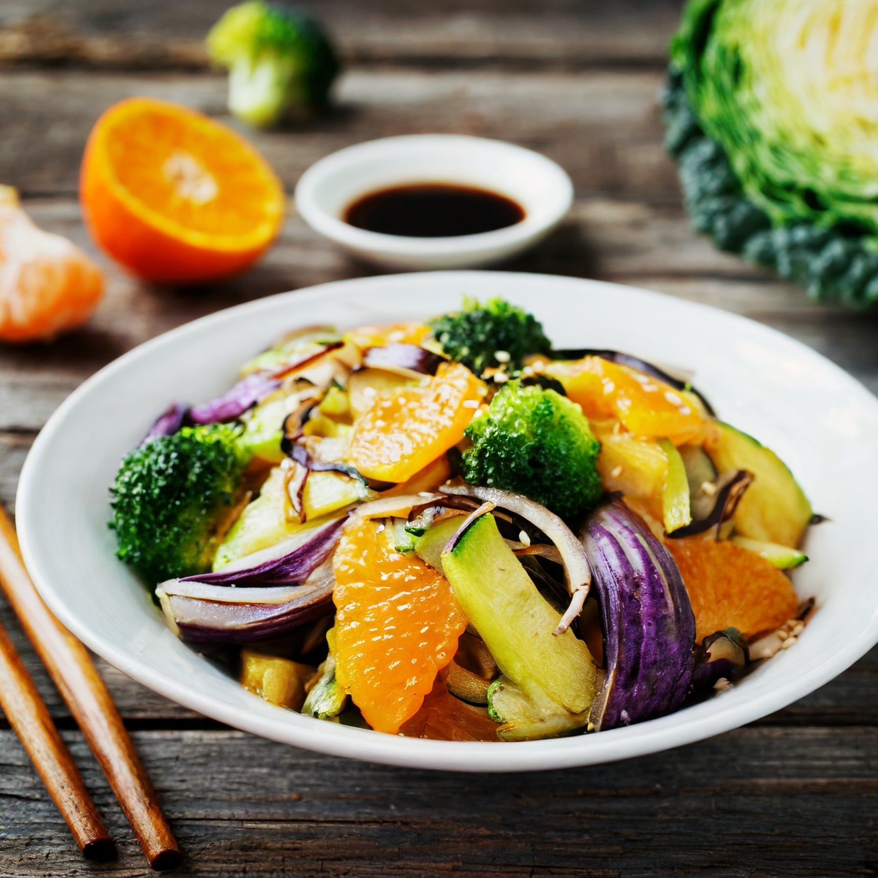 Rainbow stir fry